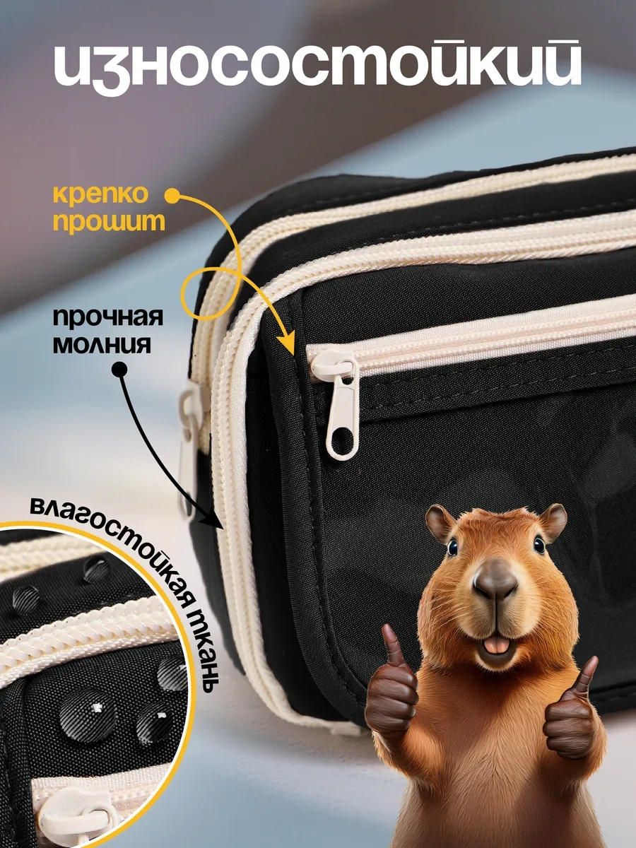 Welhome Okul Kapibası Kalem Kutusu 119136696 Siyah