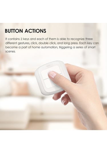 Suofeng Akıllı Ev Kontrolü İçin Zigbee Bağlantılı İki Düğmeli Beyaz Sahne Anahtarı - Uygulama İle Kullanım 1-gang