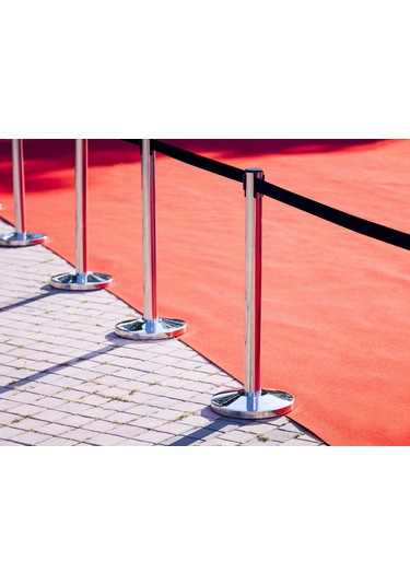 Takım Siyah Şeritli Paslanmaz Şerit Bariyer Yönlendirme Bariyeri 3 M