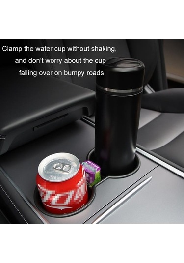 Moly Tesla Model 3/y Merkezi Kontrol Paneli Su Bardağı Tutucu, Pvc, Siyah, Kullanışlı, Ağır Dayanıklı