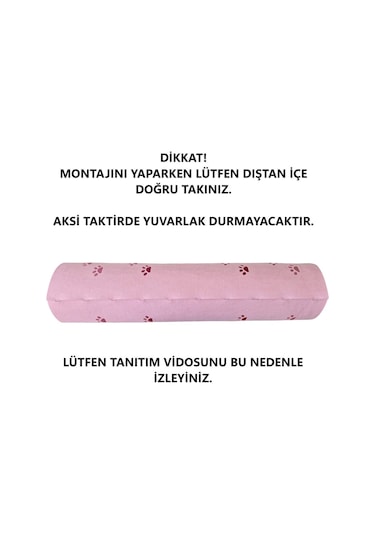 Kedi Oyuncağı Tüneli 1. Kalite 3mm Keçeden Geçmeli Kedi Ve Pati Figürlü 9 Renk A6