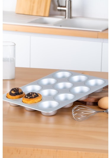 Acar Mate Dikdörtgen Muffin Kek Kalıbı -  38.5 Cm