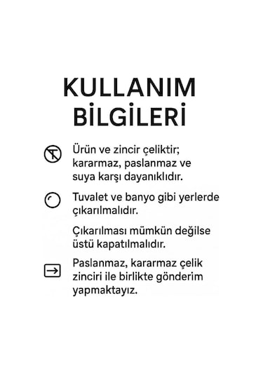 Siyah Renk Yasin-i Şerif Çelik Kolye Paslanmaz Zincir Kararmaz Siyah