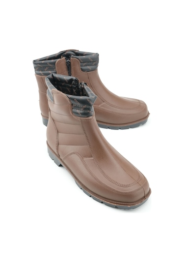 Gezer Kışlık Erkek Fermuarlı İçi Sıcak Astarlı Kar Bot Çizme Gc2kmm.00212.06.092.07 Kahverengi