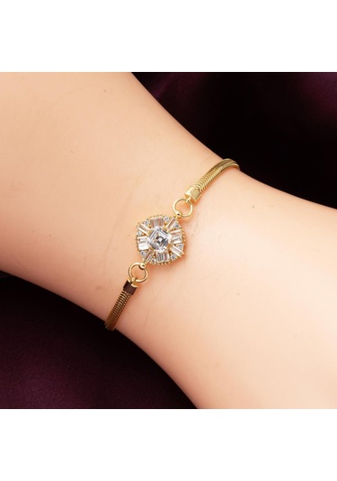 Bilezikci 14 Ayar Prenses Baget Taşlı Altın Bileklik 8692500326197 Renkli Çok Renkli Bilezikci 14 Ayar Prenses Baget Taşlı Altın Bileklik 8692500326197 Renkli Çok Renkli