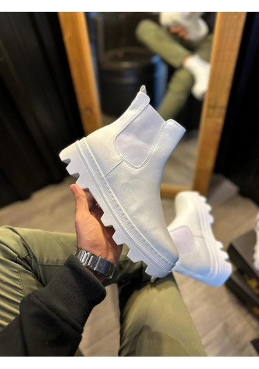 Yüksek Taban Chelsea Bot 113 Beyaz Renklı