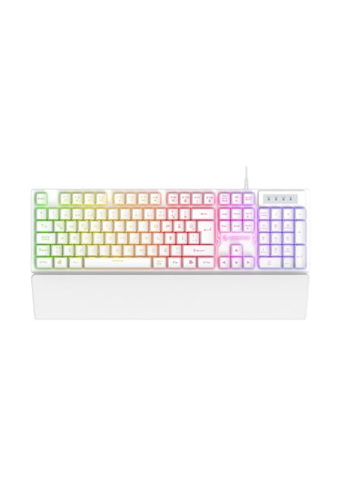 Rampage Kb-rx77 Runner Beyaz Usb Rainbow Aydınlatmalı Q Bilek Destekli Gaming Klavye