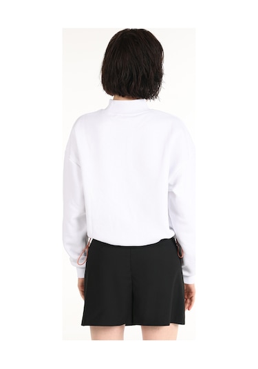 Colin's Colins Regular Fit Baskılı Crop Beyaz Kadın Sweatshirt Cl1065081 Beyaz