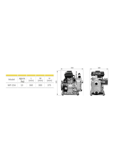 Garden Pro Wp-15a 4 Zamanlı Benzinli Su Motoru 1.5 Parmak