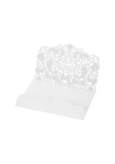 Mufunye 20 Adet/takım Düğün Davetiye Kartı Kapağı İnci Kağıt Lazer Kesim Kuş Desenli Davetiye Kartları Düğün Yıldönümü Malzemeleri--beyaz