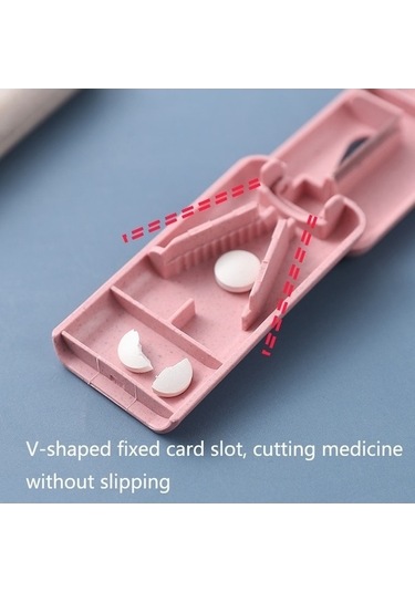 Tongxida Bosphorusboutique Sones Plastik Pembe Kesici Js010 İlaç Hap Buğday Bölücü Adet 10 Wf Pembe/ Pembe