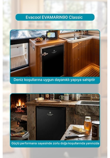 Evacool Evamarın90 Classic 12/24v 90 Litre Dağ Evi Tekne Karavan Buzdolabı