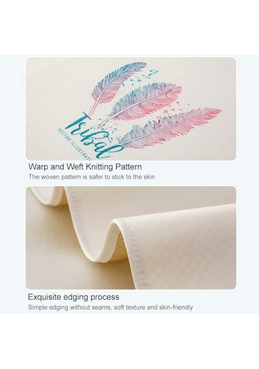 Sones Tüy Desenli Yazlık Buz İpek Kaymaz Tam Kapsamlı Kanepe Kılıfı, Boyut: 70x210cm Altın