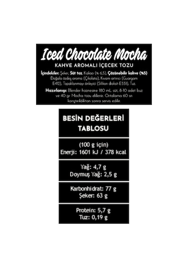 Nera Soğuk Çikolatalı Mocha 1000 gr İçecek Tozu