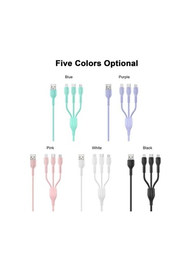 Sandwich Silikon Tip C Kablosu - 2a Hızlı Şarj - 1m Uzunluk - Pembe - Tüm Cihazlar İçin