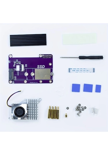 Xuweiwei Raspberry Pi 5 Pcıe M.2 Nvme Ssd 2280 Gen2/3 Soğutuculu Genişleme Kartı