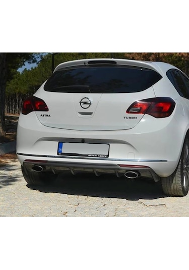Opel Astra J Hb Rieger Difüzör Parlak Siyah Plastik 2012 2013 2014 2015 Arka-difizör-bodykit-ek