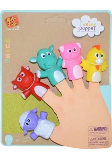 Hayvan Figürlü Parmak Kuklalar Eğitici Çocuk Oyuncak Zeka Gelişti