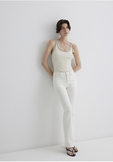 Mavi - Sierra Gold Premium Kırık Beyaz Jean Pantolon 1010578-89774 Ekru