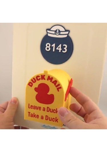 Geeksen Mini Sarı Ördek Temalı Manyetik Depolama Kutusu - Kabin Kapısı Dekorasyonu Ve Mektup Saklama Kutusu