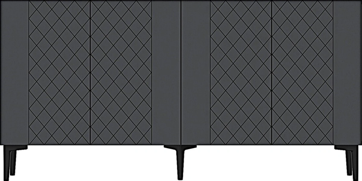 Ka1512a Resso150 Konsol, Kahve Köşesi, Tv Sehpası Antrasit 150cm Gri