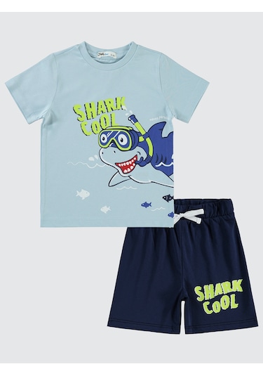 Civil Boys Erkek Çocuk Pijama Takımı 2-5 Yaş Buz Mavi Buz Mavi