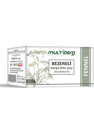 Multidem Rezene Karışık Bitki Çayı Bardak Poşet 20'li 2G*20