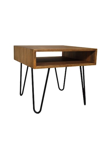 Albit Masif Ahşap Yan Sehpa