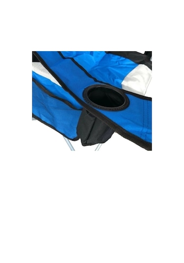 Orcey Ticaret Katlanır Kamp Sandalyesi Kamp Koltuğu XXL Kalın Profil - Mavi Mavi - Siyah