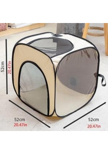 Pet Taşınabilir Katlanabilir Kedi Playpen Cates Kennel Oxford Bezi Pet Çıkarılabilir Fermuar Üst Gölge Kapak Kapalı Dış Mekan Kullanımı Taşıyıcılar Ve Amp Bebek Arabası