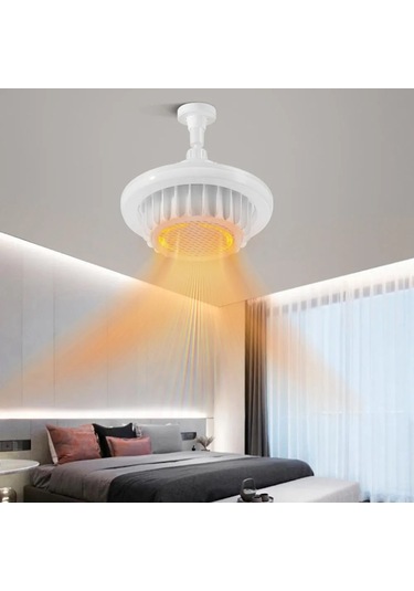 Istıcılı, Kumandalı, 3 Işık Modlu Led Ampul Isıtıcı Led Avize Ortam Isıtan 36 Watt 3900 Lümen Ampul