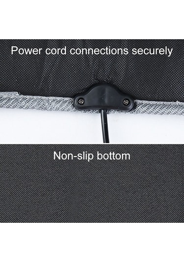 Wondernest Araba 12v Ön Koltuk Isıtıcı Minder, Kışlık Sıcak Kapak, Çift Koltuk Siyah