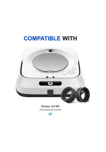Sointeresting Irobot Braava Jet M6 6110 6012 6112 6113 İçin Kaymayan Yedek Tekerlek Lastikleri Ultimate Robot Mop