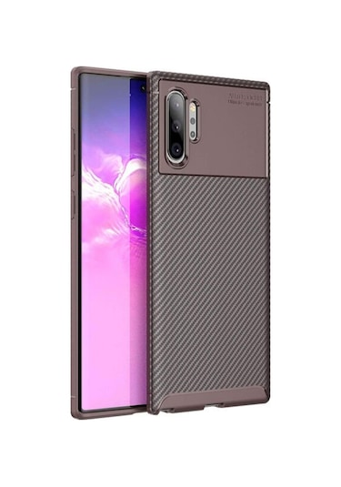 Samsung Galaxy Uyumlu Note 10 Plus Karbon Görünüm Negro Silikon Kilif 545333738