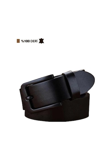 Trender Trend Hakiki Deri Erkek Spor Kemer 4.5Cm Siyah 0160