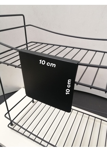 10 Adet Silinebilir Siyah Etiket 10 x 10 CM Tel Raflar 8 Mm Kalınlık