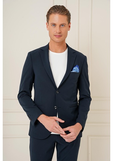 C 680 Slim Fit Lacivert Spor Ceket Lacivert