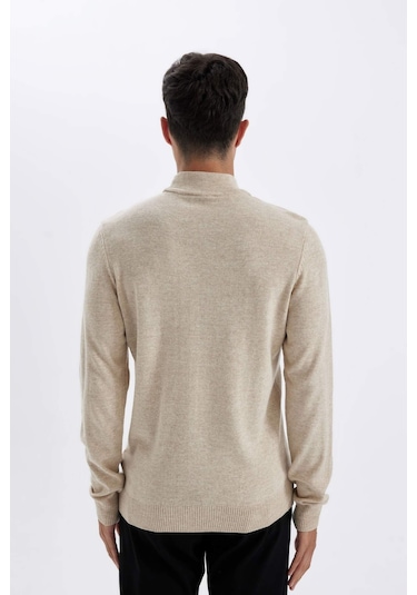 DeFacto Slim Fit Dar Kesim Yarım Balıkçı Yaka Basic Düz Triko Kazak R1127AZ24WNBG300 DeFacto Slim Fit Dar Kesim Yarım Balıkçı Yaka Basic Düz Triko Kazak R1127AZ24WNBG300