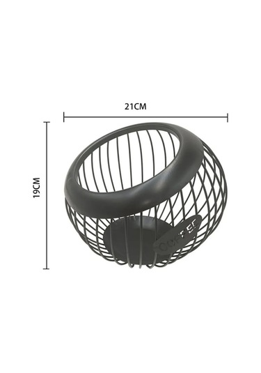 Tongxida Evrensel Kahve Kapsül Tutucu Vintage Metal Standı Tutucu İşlevli Bakır - Siyah Bakır - Siyah