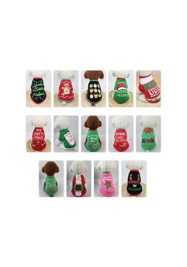 Xindoker Noel Temalı Köpek Tişörtü - Evcil Hayvanlar İçin Şık Ve Rahat Giyim Seçeneği Çok Renkli