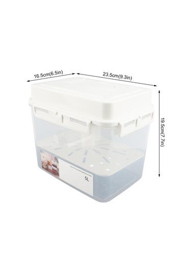 5l Turşu Kimchi Kapları Basın Plakası Sızdırmaz Hava Geçirmez Pp Saklama Kabı Saplı