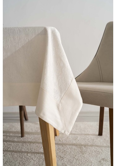 Damascus Krem Masa Örtüsü 160x220 Cm Çok Renkli