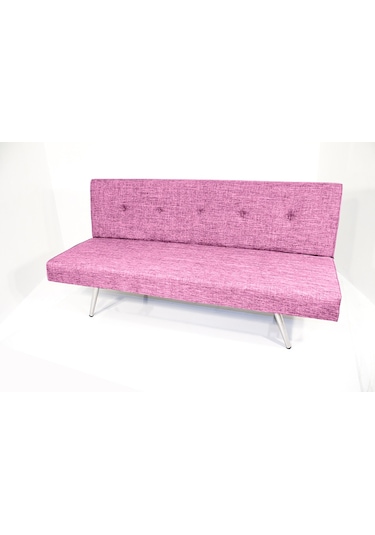 Best Yataklı Çelik İskelet Sünger Kanepe - Pembe Çok Renkli