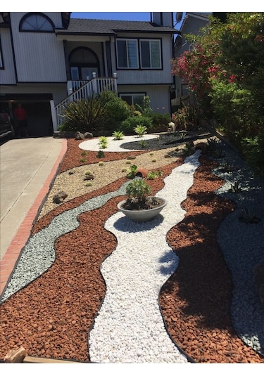 T-May Beyaz Dolomit Taşı - Bahçe Süsü, Ve Akvaryum Dekorasyonu Için Dere Çakılı 25 Kg 1-2 Cm