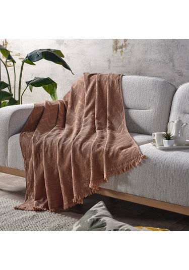 Adora Koltuk Şalı Somon - 130x170 Cm