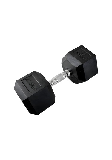 Rebuwo 27.5 KG 1 Adet Hex Dambıl Kauçuk Altıgen Dambıl Hex Dumbbell
