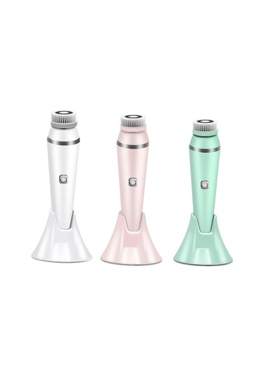 Sones Gözenekleri Ve Siyah Noktaları Temizlemek İçin 4'ü 1 Arada Elektrikli Yüz Temizleme Fırçası Makyaj Temizleme Fırçası Su Geçirmez Silikon Temizleme Aleti Beyaz