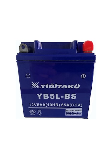 12 V 5 Ah Yiğit Akü Yb5l Bs Motorsiklet Aküsü