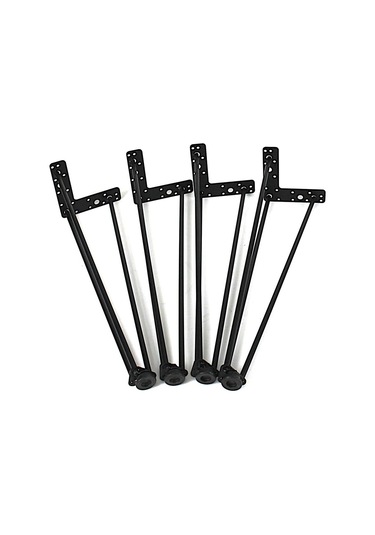 Firkete Sehpa Masa Ayağı 45 Cm. 4 Adet Siyah