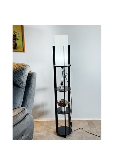 Lambader Aydınlatma Raflı Lambader Çok Amaçlı Raf 1127